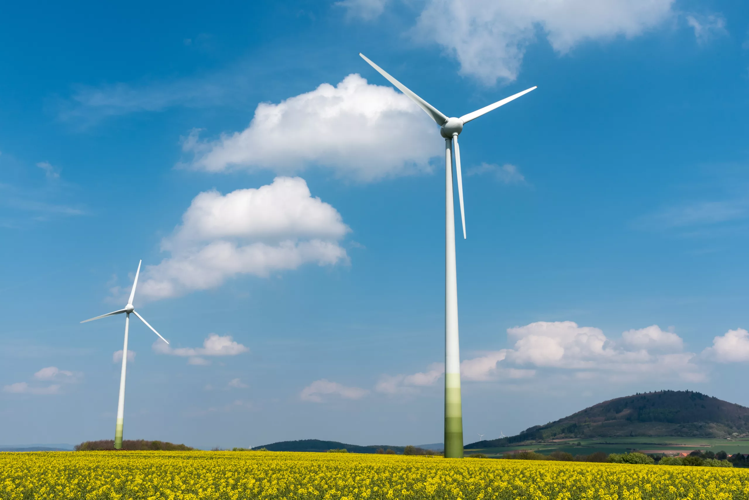 Green Lifestyle in Germany - it's common to see windmills throughout the countryside of Germany.