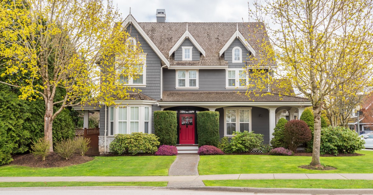 German Homes vs. American Homes - here's an example of an American home in an upscale suburb.