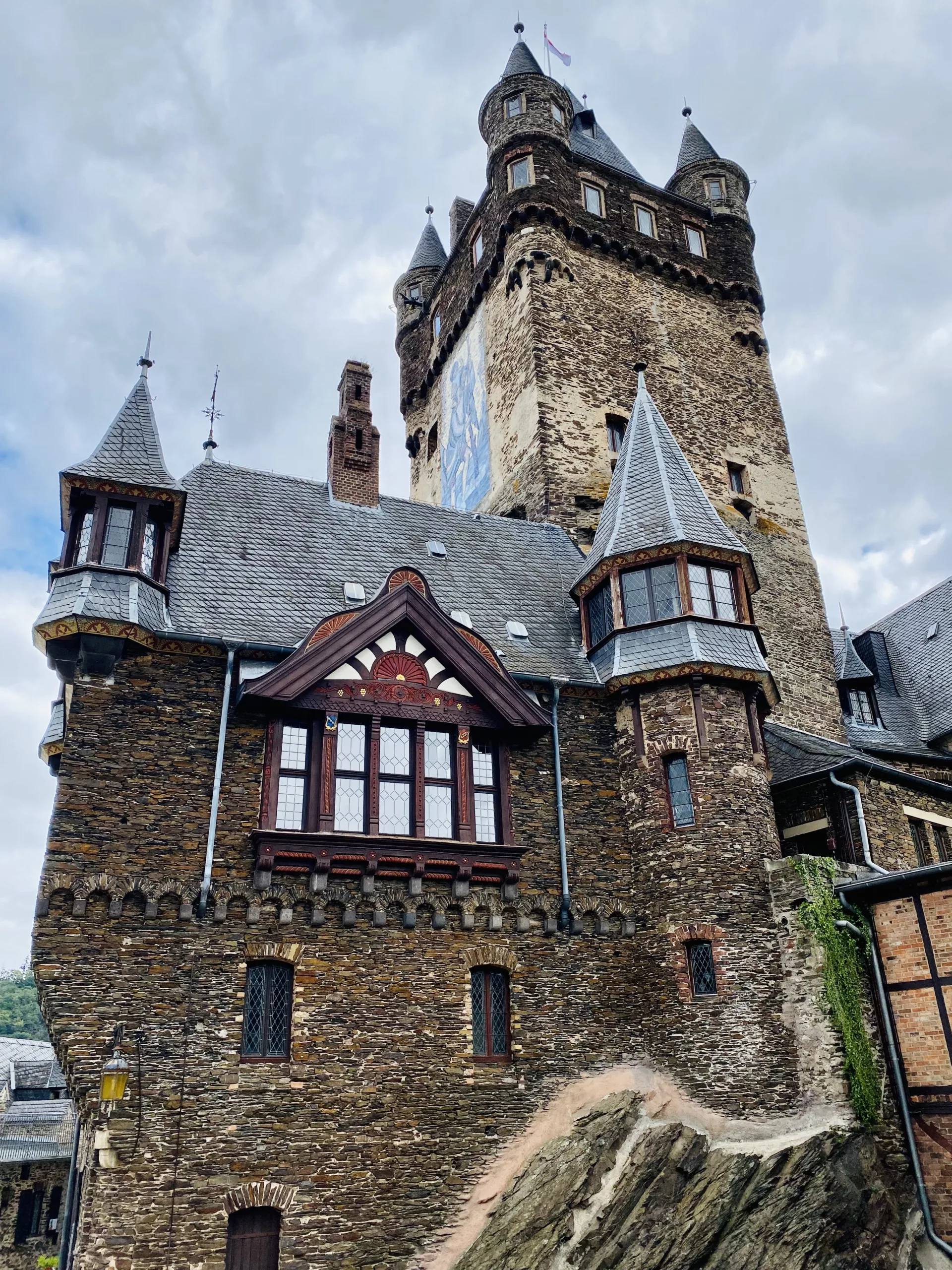 Reischburg Cochem Castle in Cochem, Germany rises up out of the rocks and is very impressive!