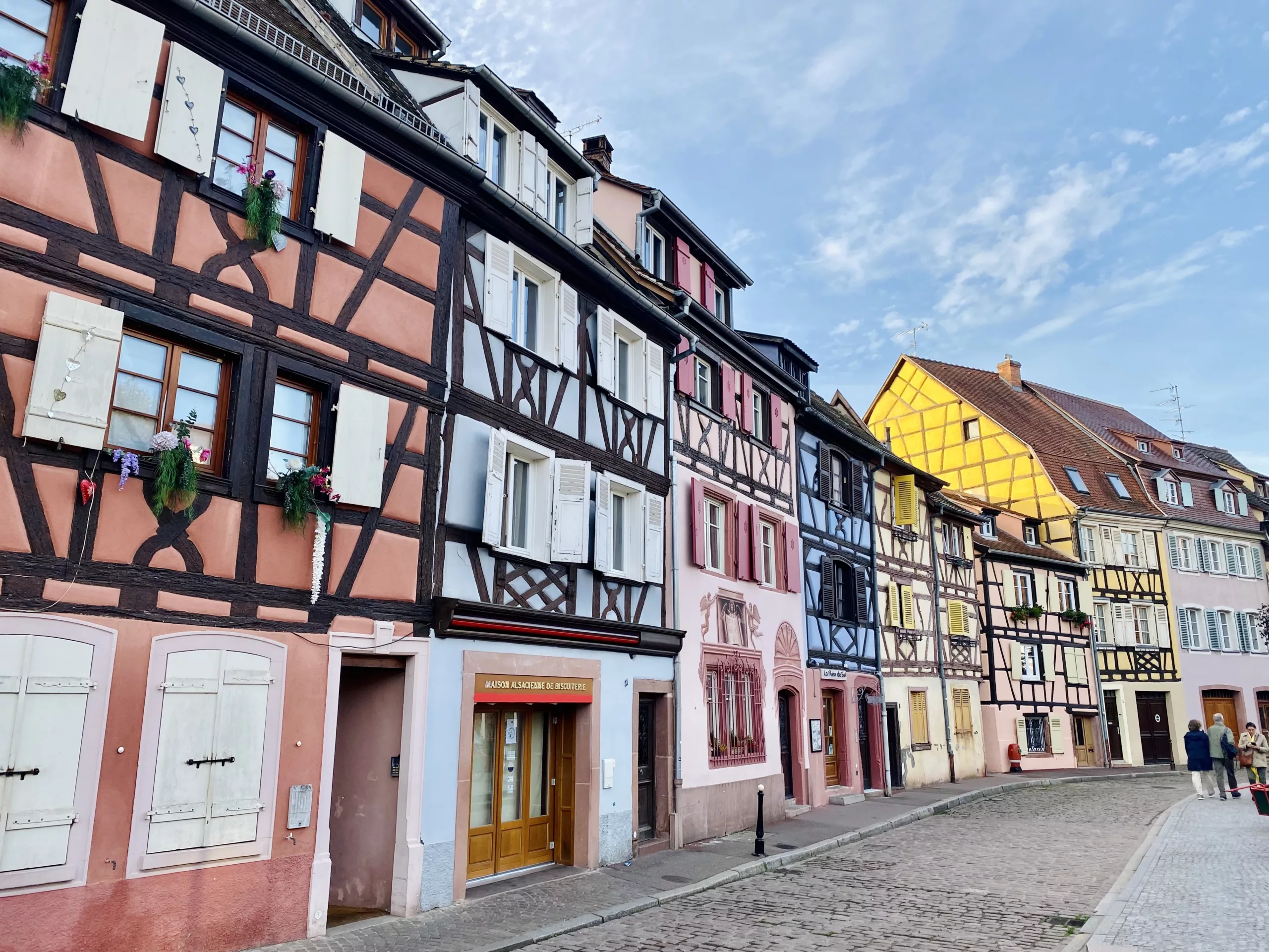 The Fairytale Village of Colmar in Alsace France - they have these beautiful coloured houses.