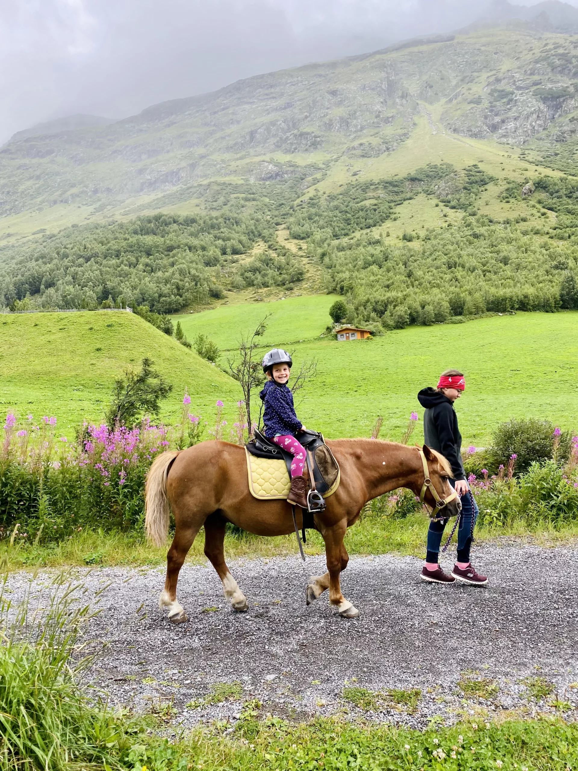 Horseback riding at a Kinderhotel in Galtür, Austria