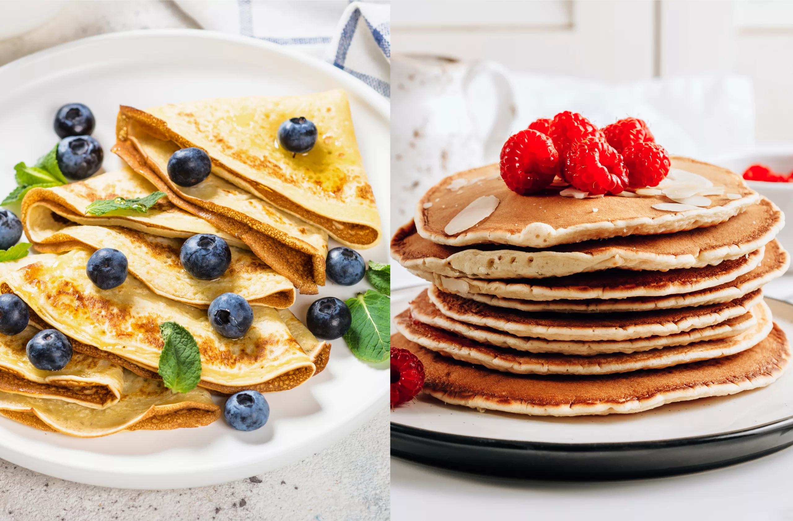 German Eierkuchen vs. American Pancakes - we baked both to see which we like better!