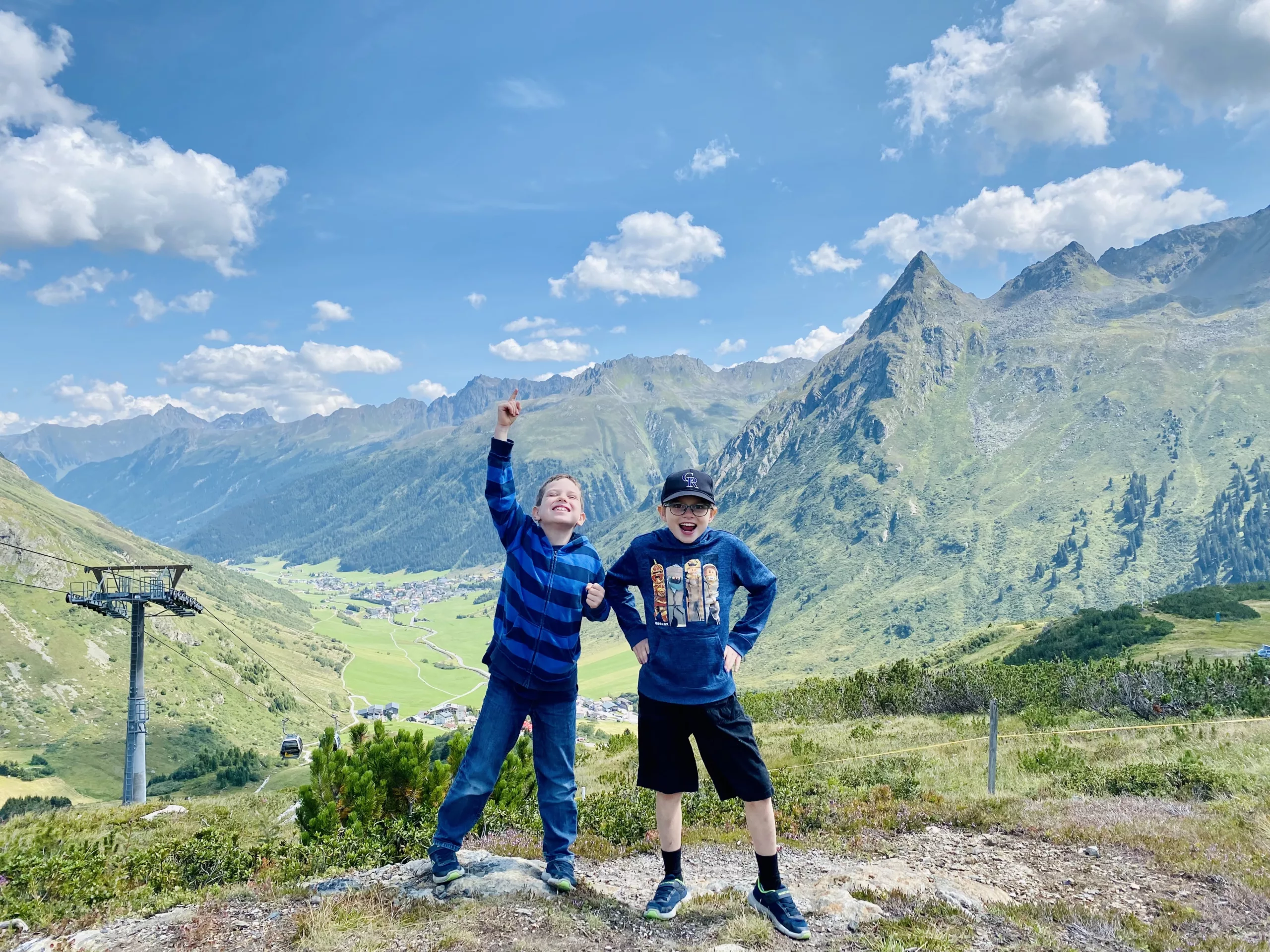 Our Amazing Vacation at a Kinderhotel in Galtür, Austria - we took a cable car to the top of Ballunspitze  in Galtür.