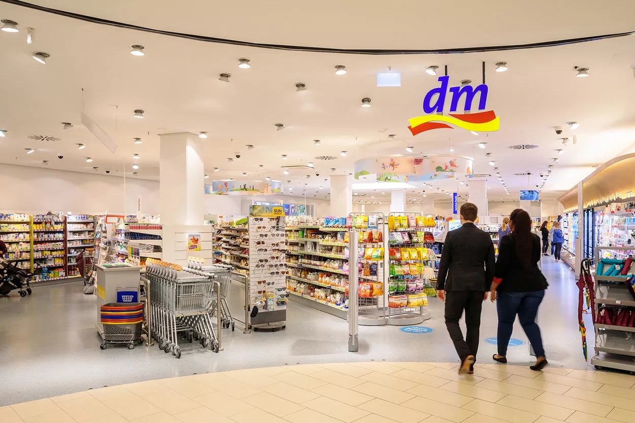 DM Products - Inside DM (Drogerie Markt) in Germany. 
